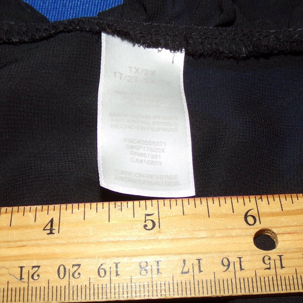 Vintage Black Chiffon Shear Lightweight Robe : Ladies 1x/2x - Never Worn - Avon - Picture 5 of 7